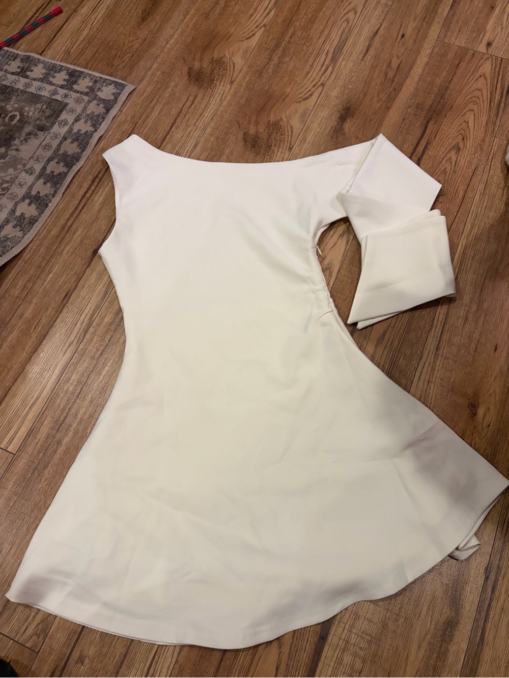 Cider White One-Shoulder Fit & Flare Dress